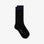 Paire de chaussettes noire à bord rayé
