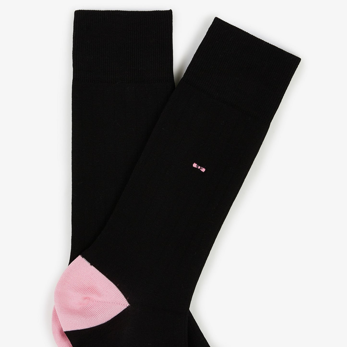 Paire de chaussettes noires côtelées