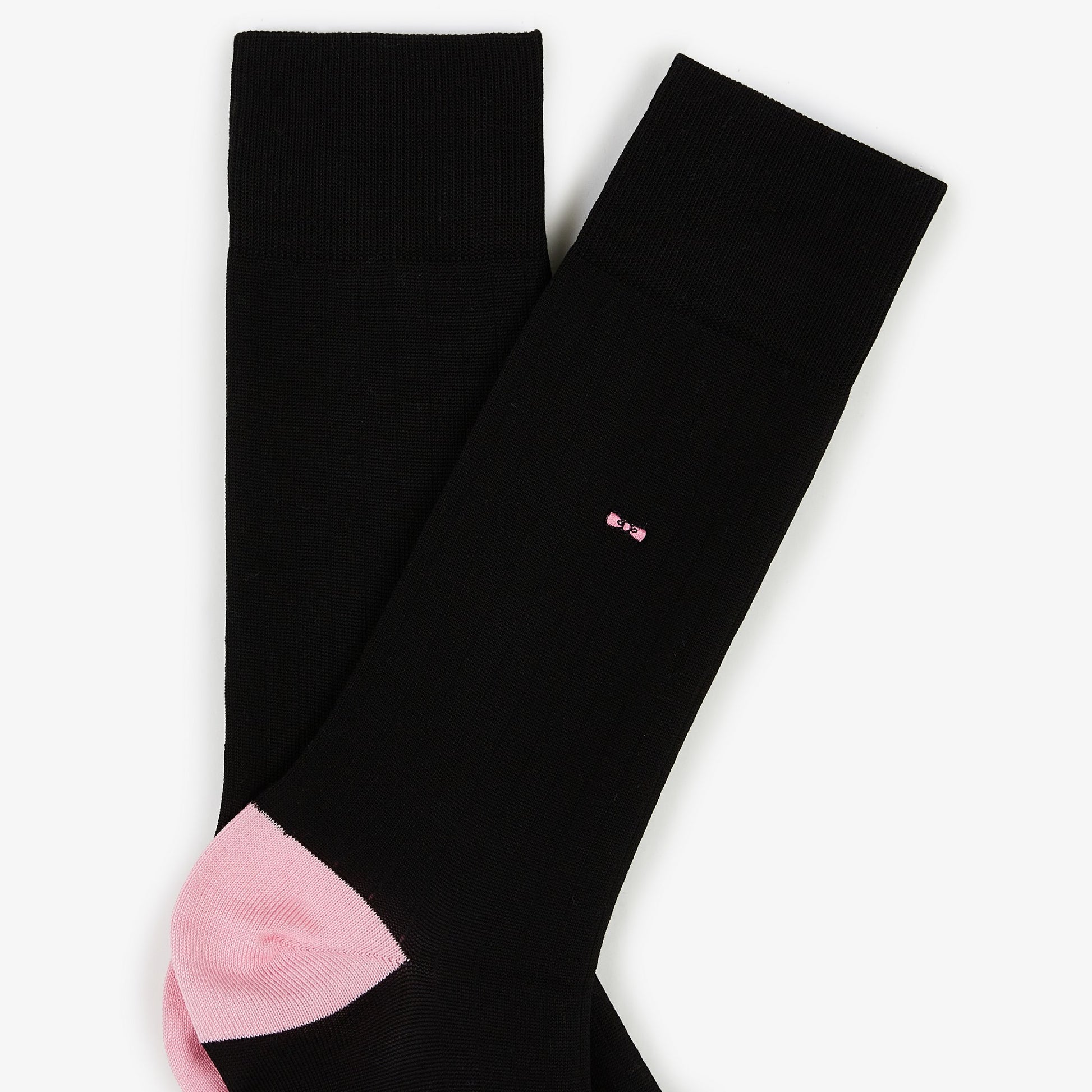 Paire de chaussettes noires côtelées