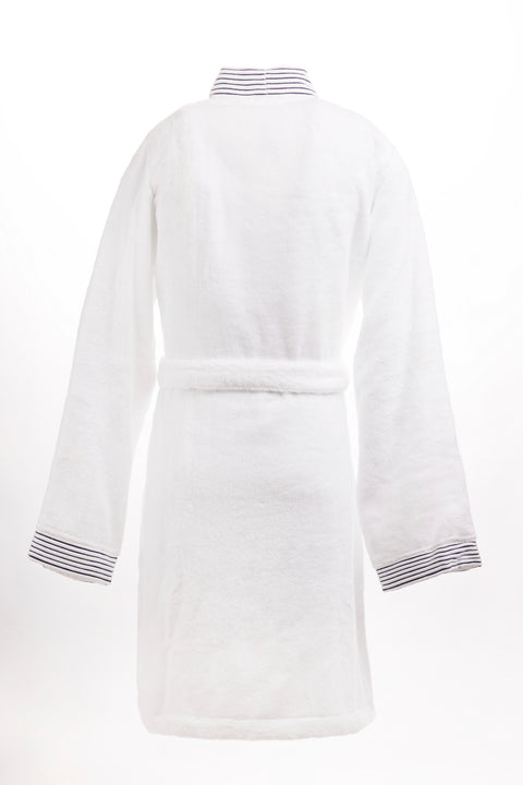 Peignoir en coton éponge blanc - Image 3