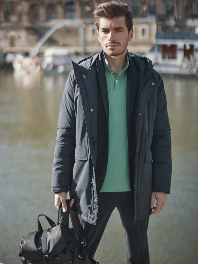 Veste de pluie imperméable avec capuche marinière pour femme