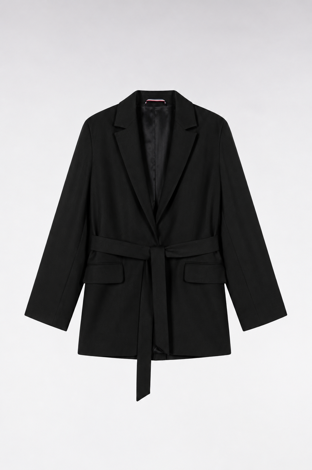 Veste fluide ceinturée noire