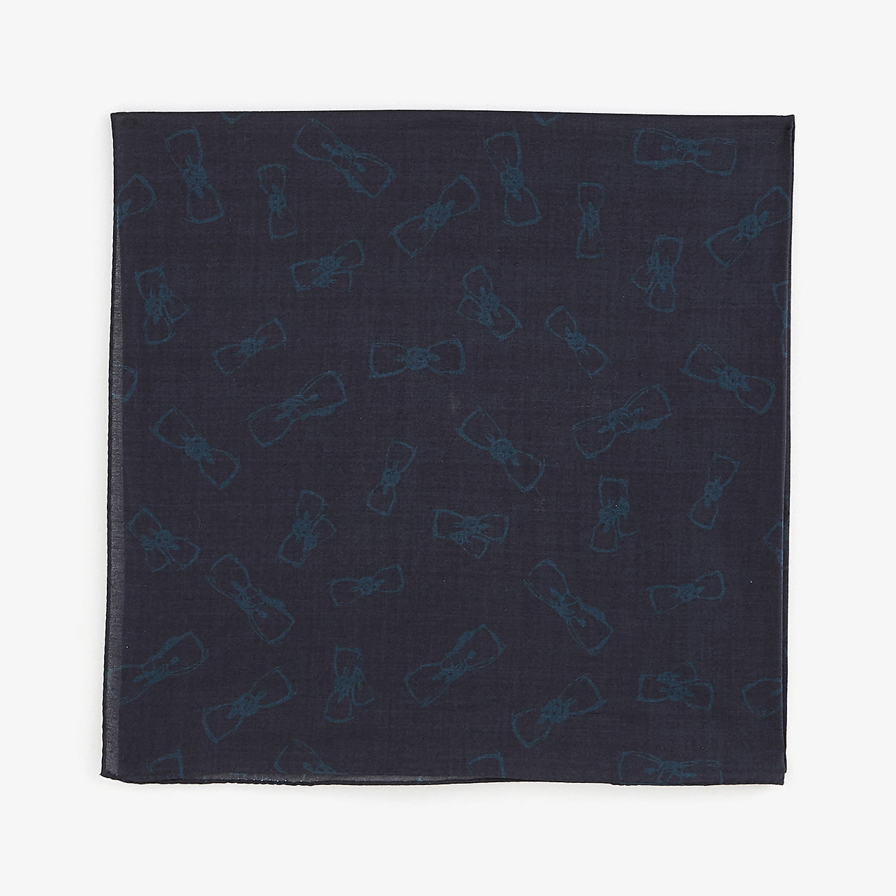 Foulard bleu marine motifs nœuds