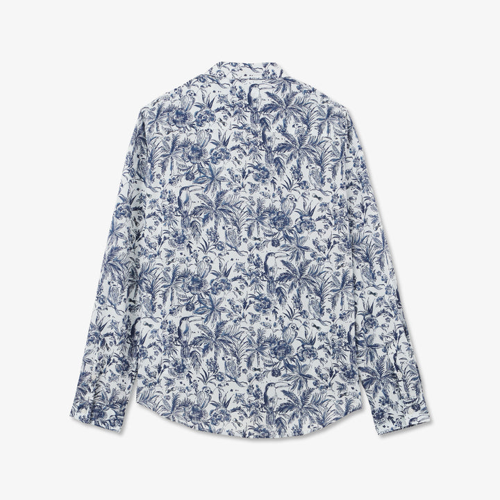 Chemisier bleu à imprimé exclusif