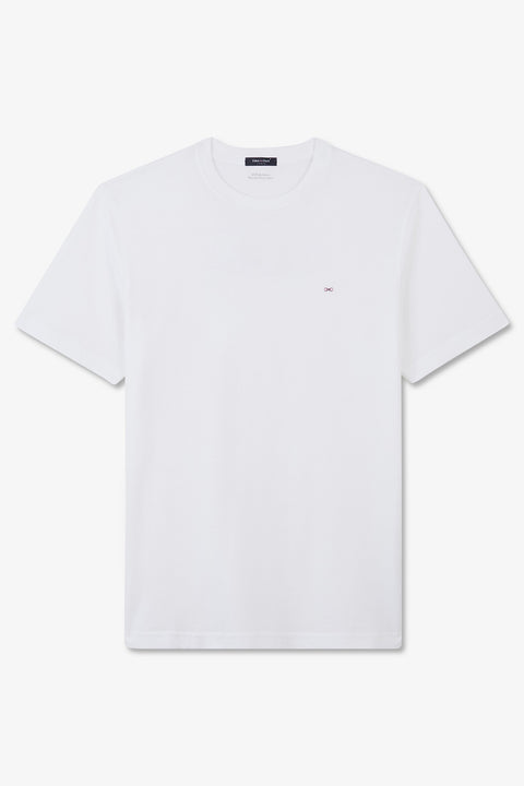 T-shirt blanc à broderie noeud dos - Image 1