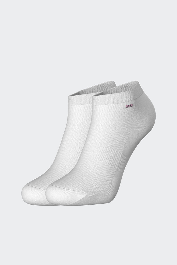 Paire de chaussettes basses blanches en coton stretch