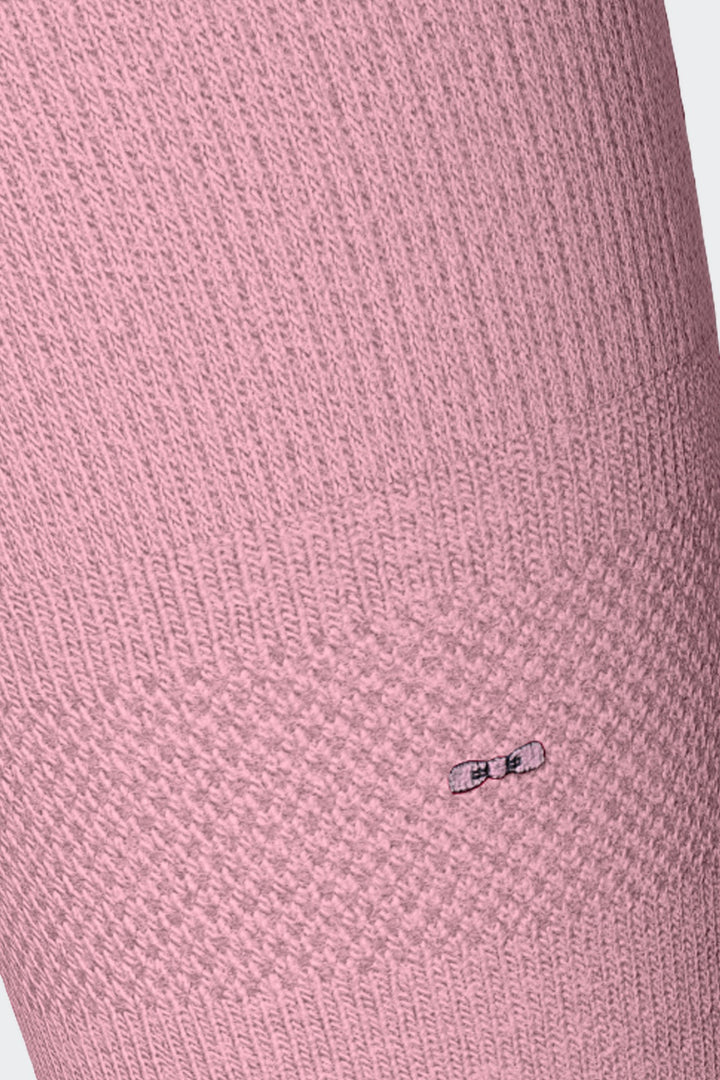 Paire de chaussettes cerclées roses en coton stretch