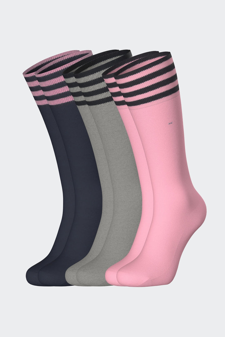 Lot de 2 paires de chaussettes basses à détails tricolores en coton stretch