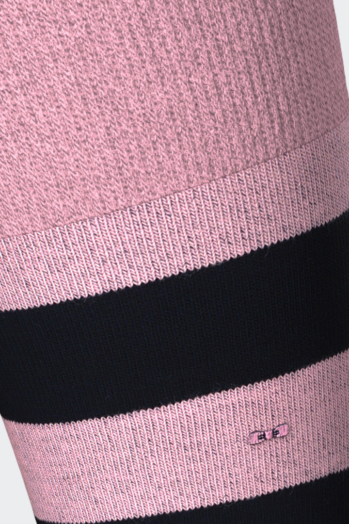 Lot de 3 paires de chaussettes cerclées rose en coton stretch