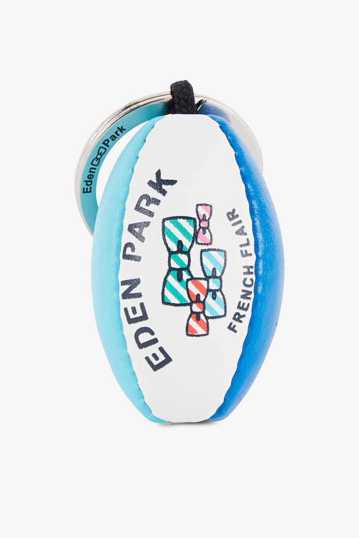Porte-clés ballon de rugby colorblock sérigraphie