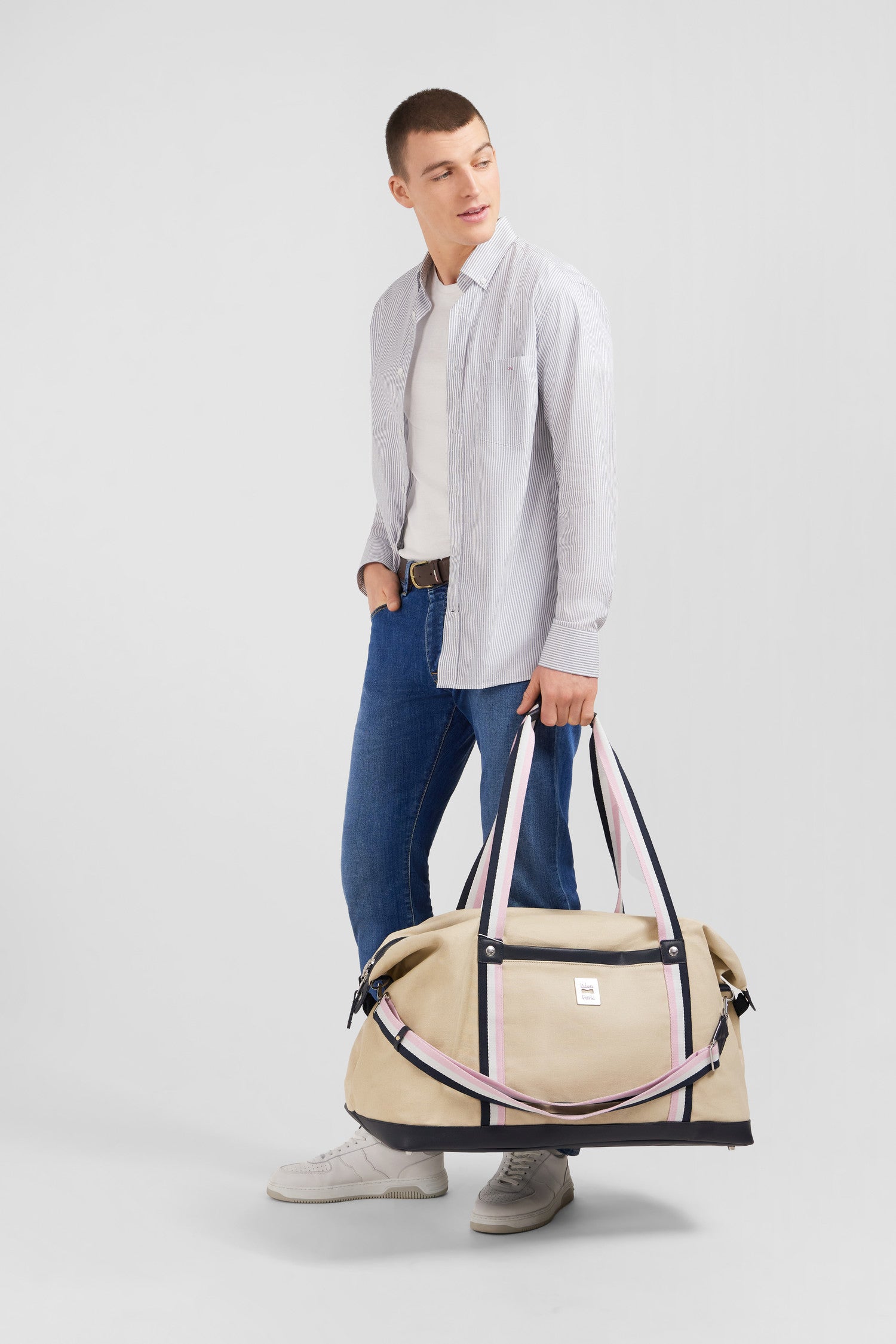 Sac tissu beige on sale