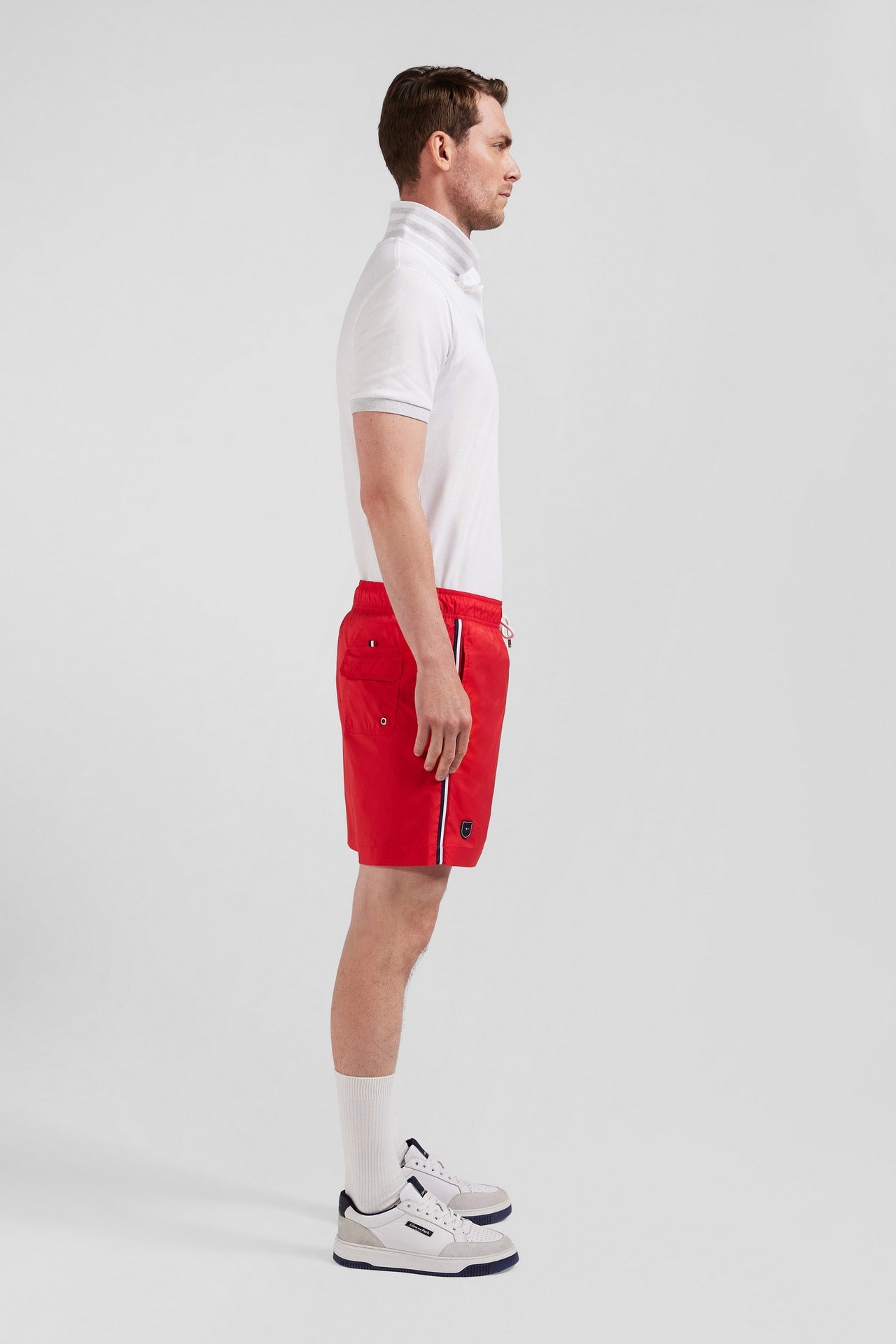 Shorts von Bade unifarben Detail Bänder dreifarbig