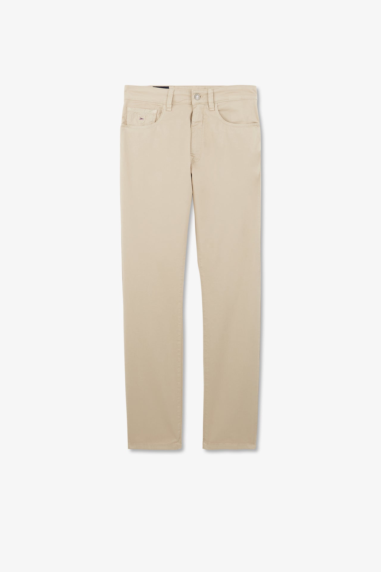 Pantalon beige droit 5 poches