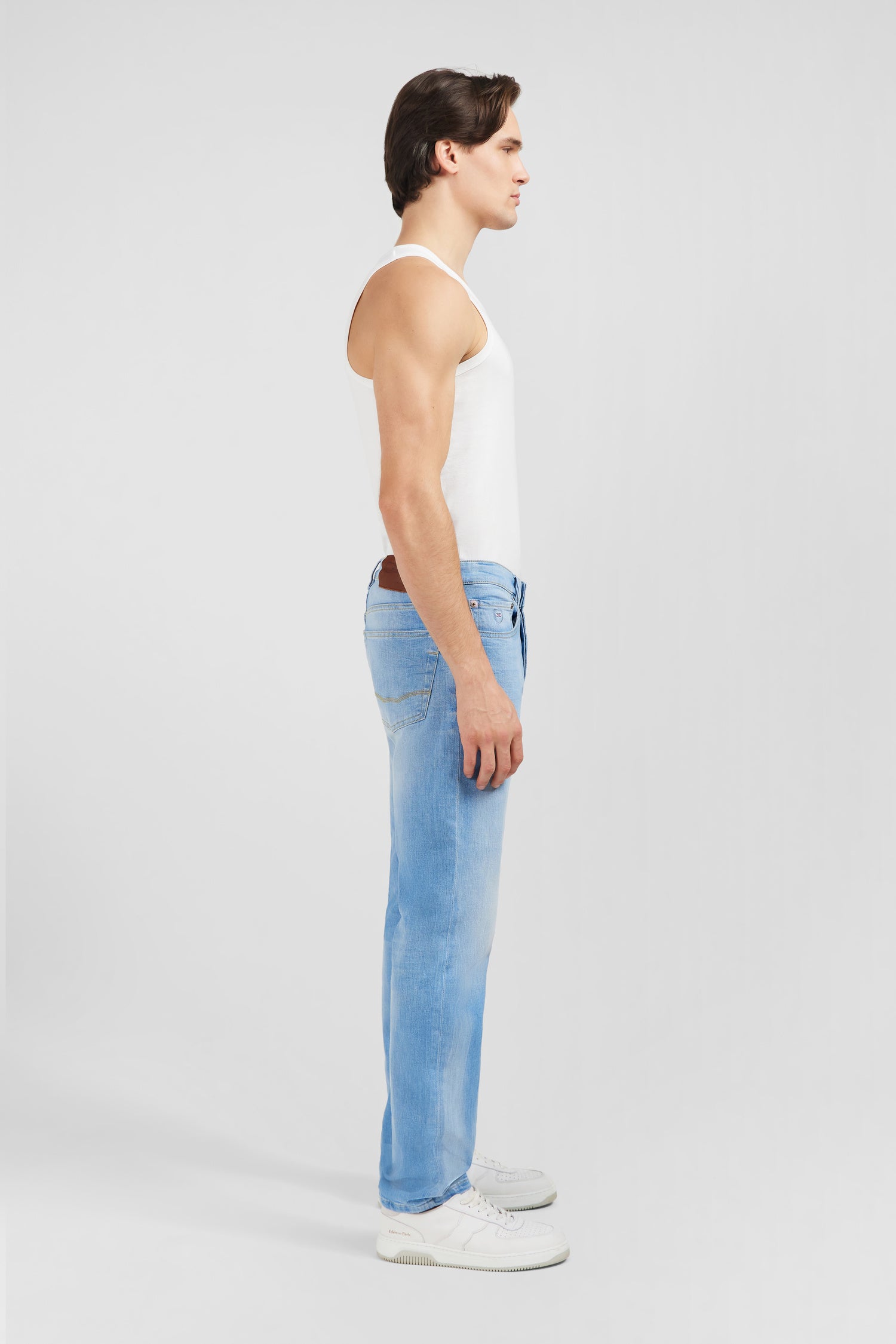 Pantalon bleu droit 5 poches