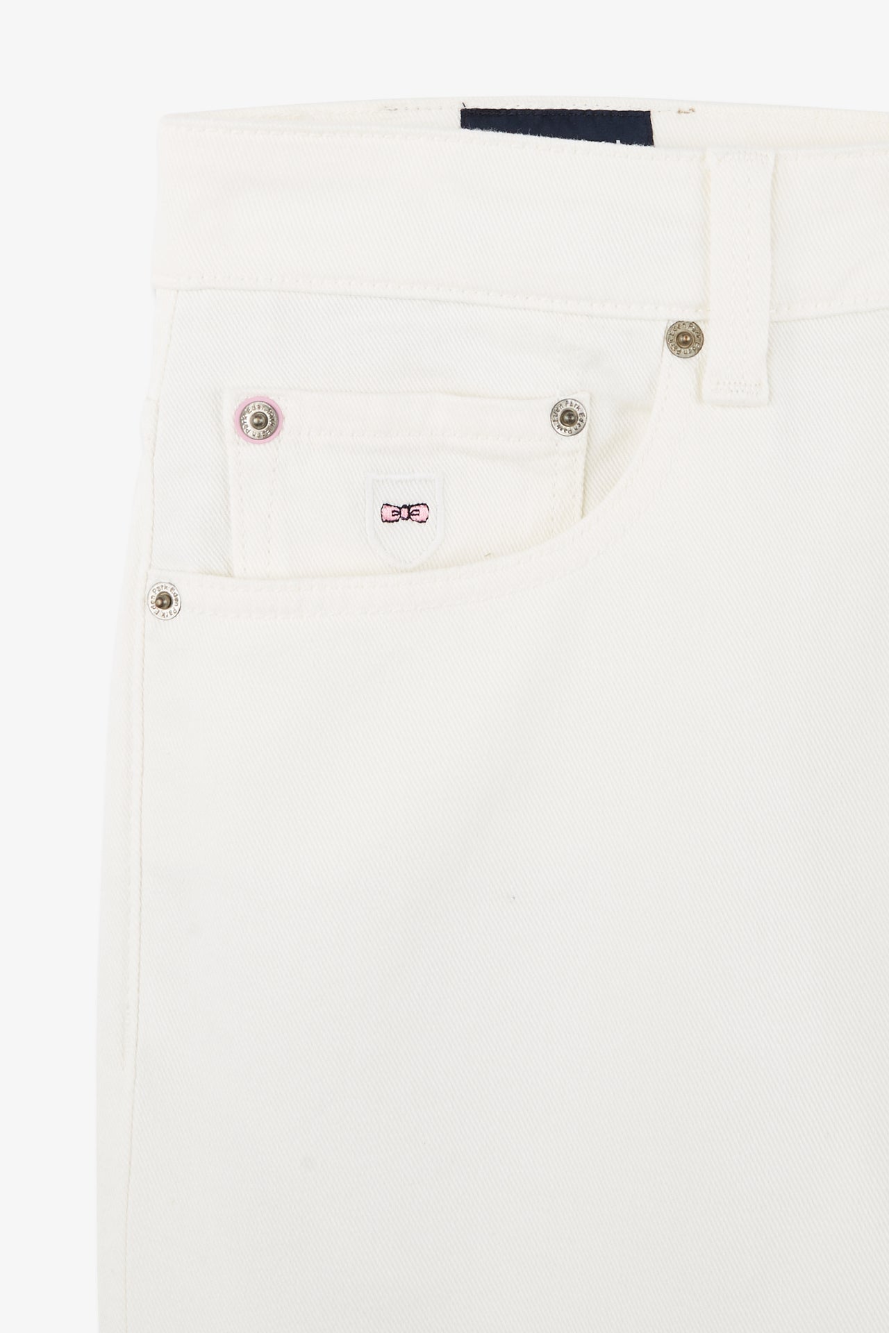 Jean blanc en coton denim stretch coupe regular