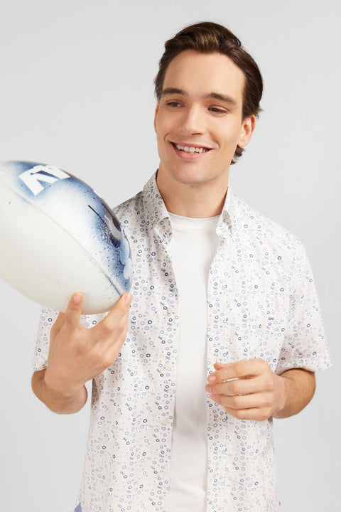 White shirt with exclusive circle print - Image 3