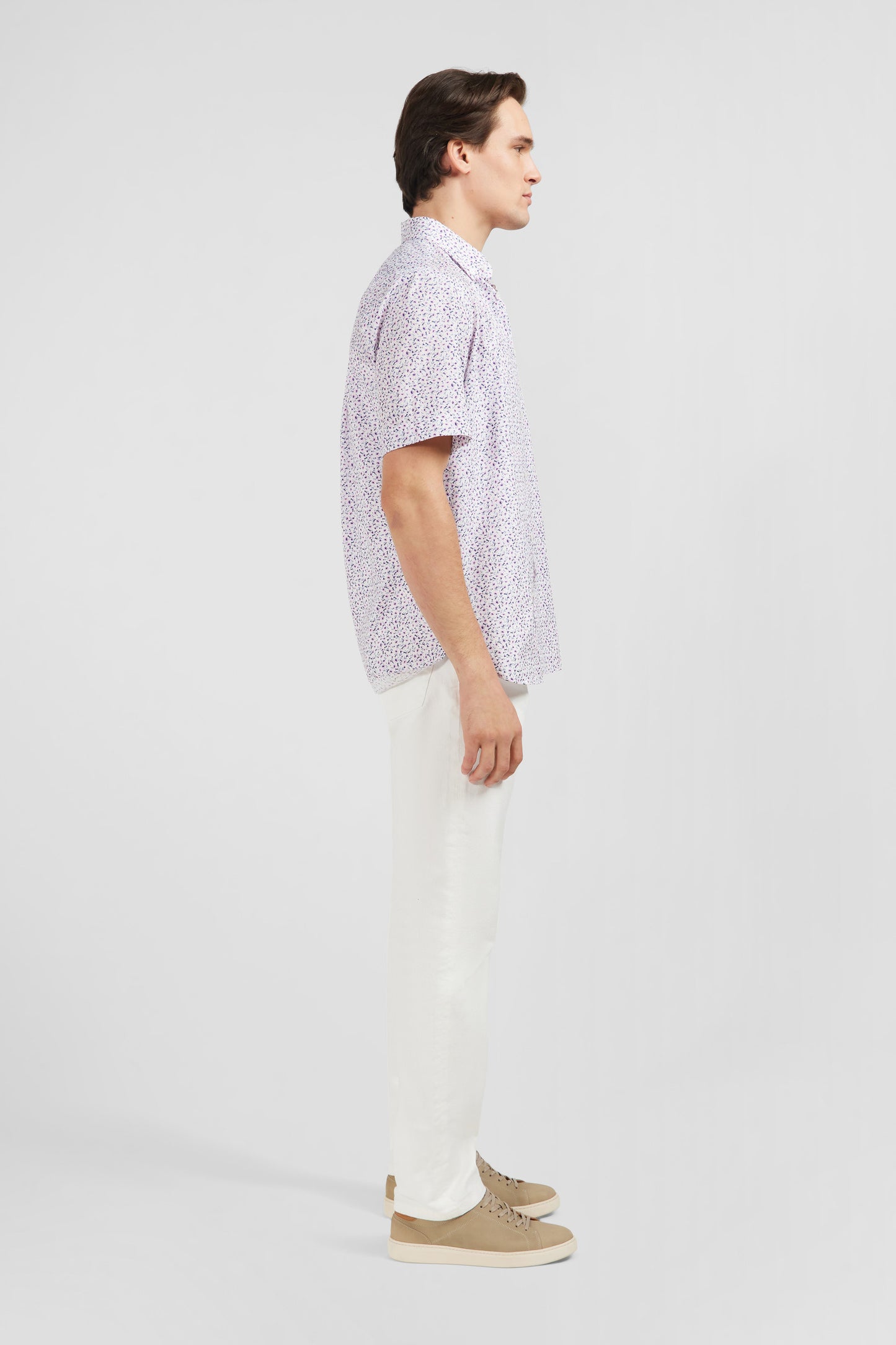 White blouse with exclusive floral print