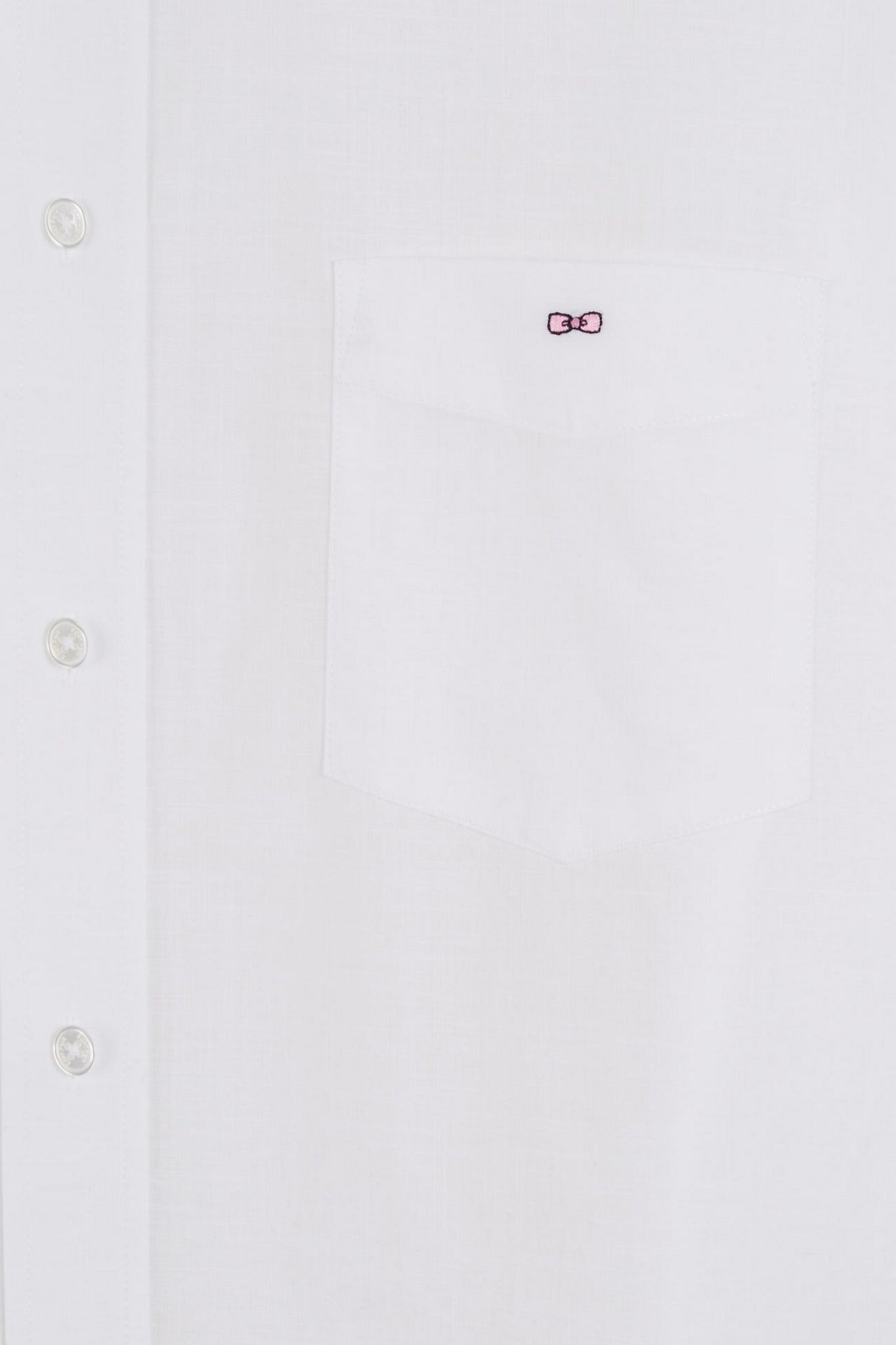 Chemisette blanche en coton dobby