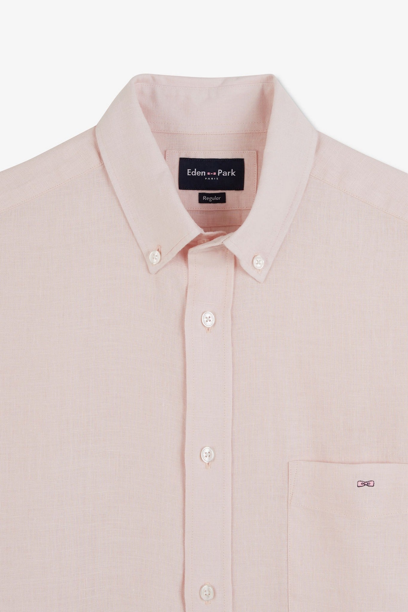 Plain pink linen shirt