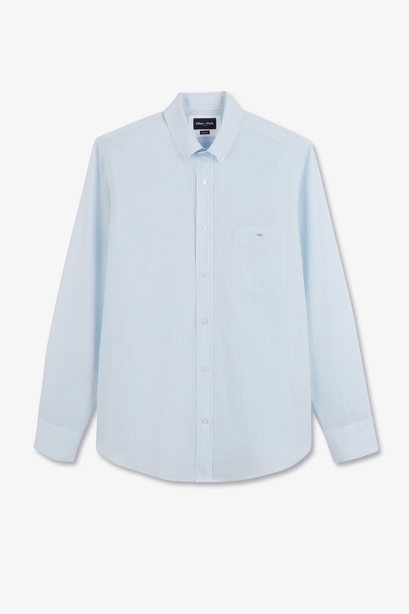 Chemise bleu clair à rayures