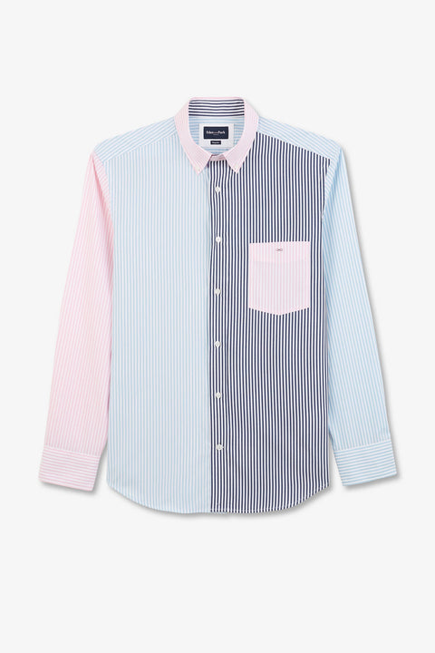 Chemise colorblock à rayures - Image 2