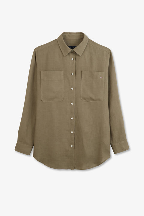 Plain khaki blouse - Image 2