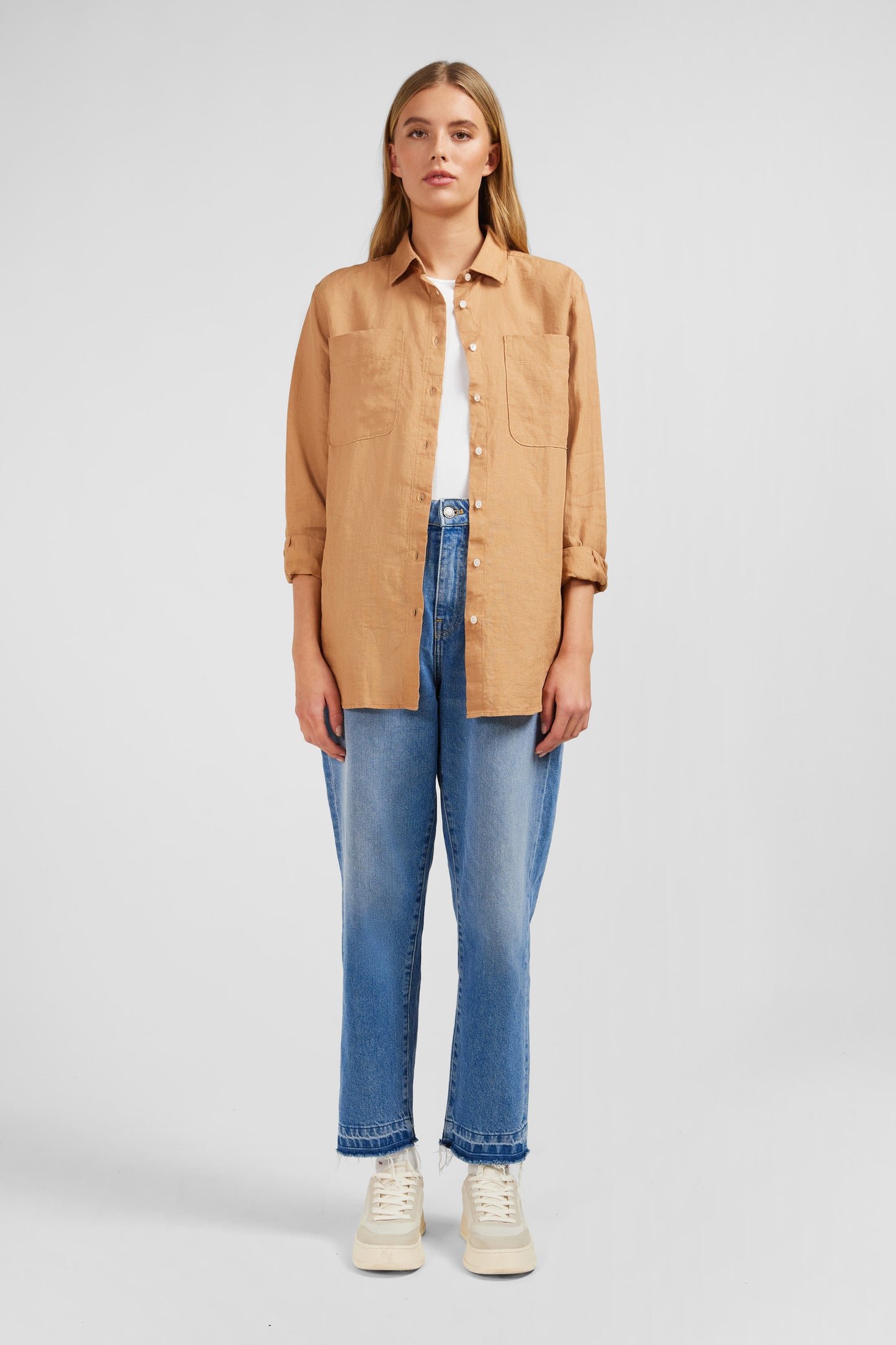 Plain beige blouse