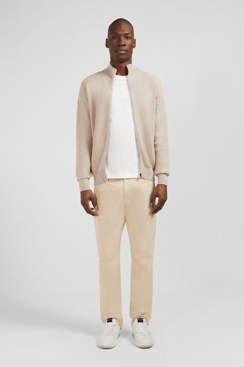 Cardigan zippé beige - Image 1