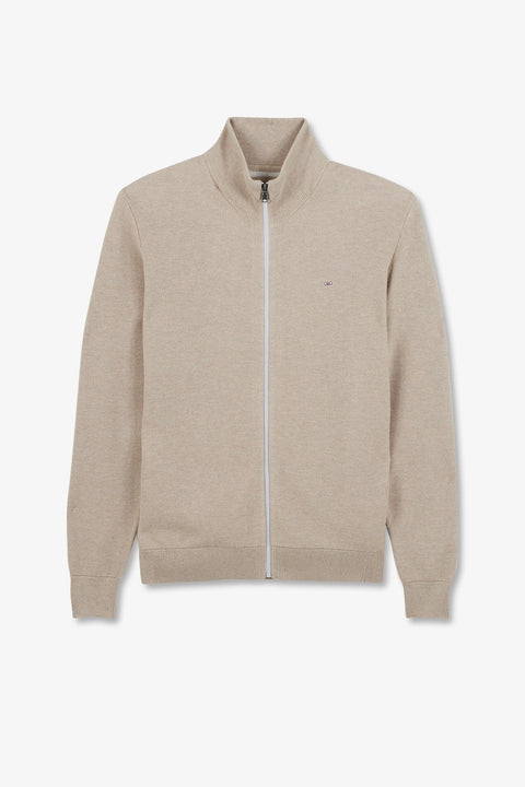 Cardigan zippé beige - Image 2