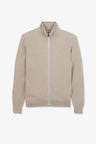 Cardigan zippé beige