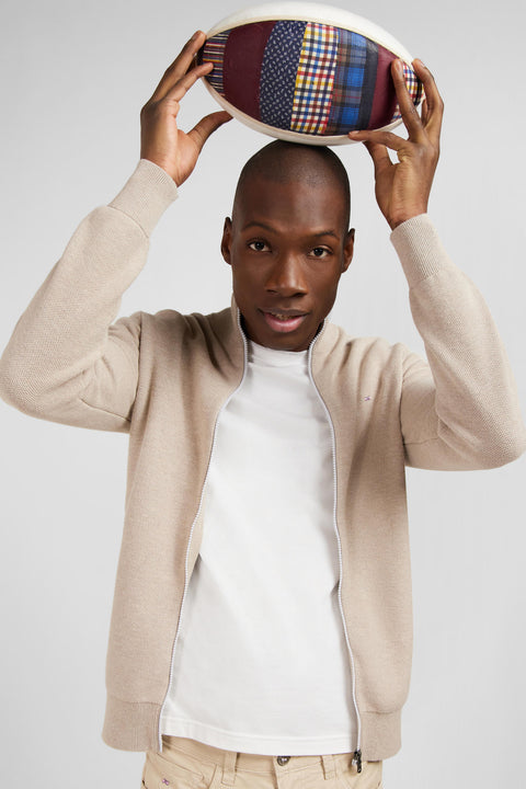 Cardigan zippé beige - Image 3