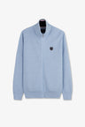 Cardigan zippé bleu