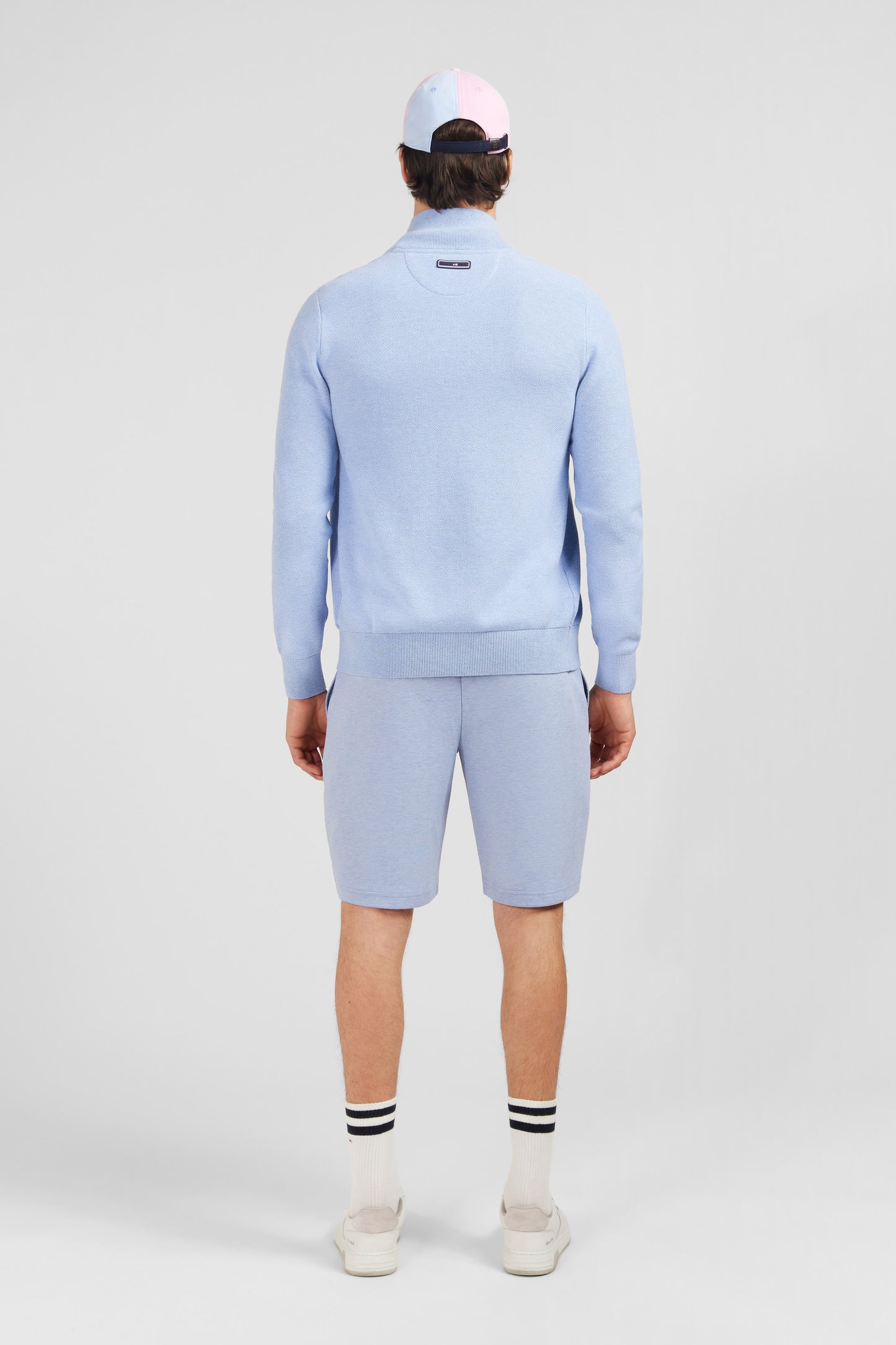 Cardigan zippé bleu