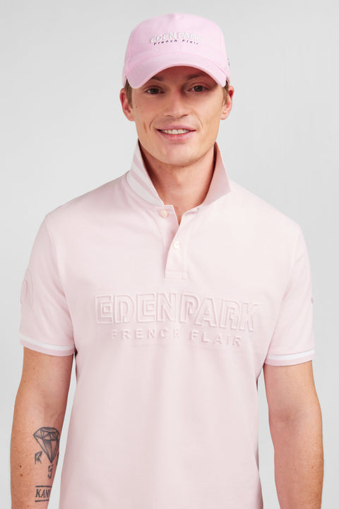 Polo rose manches courtes uni - Image 2