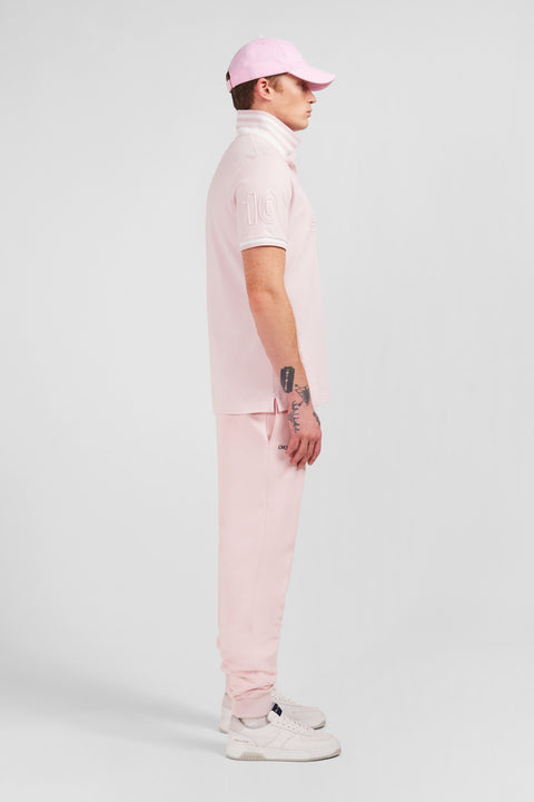 Polo rose manches courtes uni - Image 3