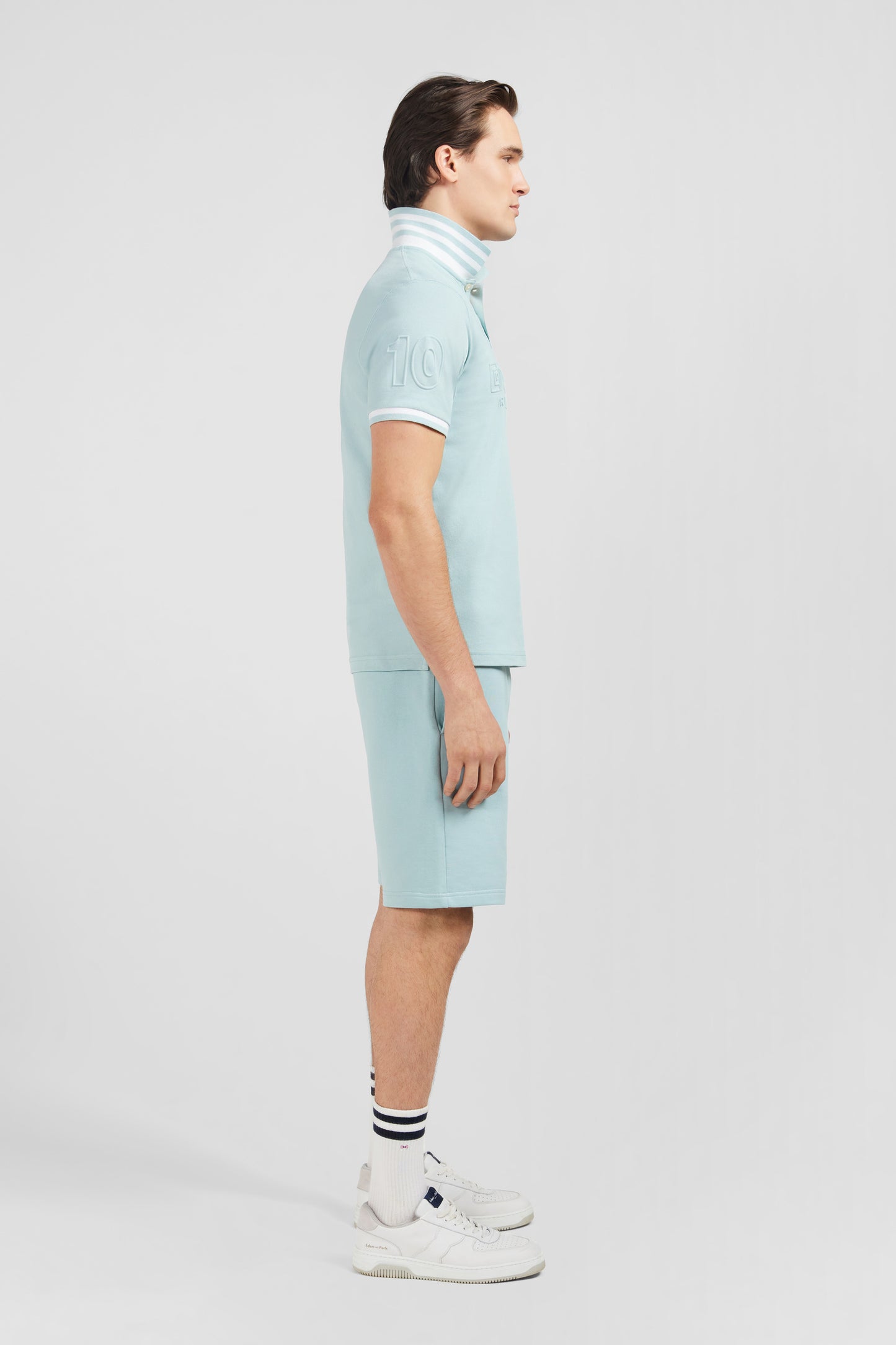 Polo vert manches courtes uni
