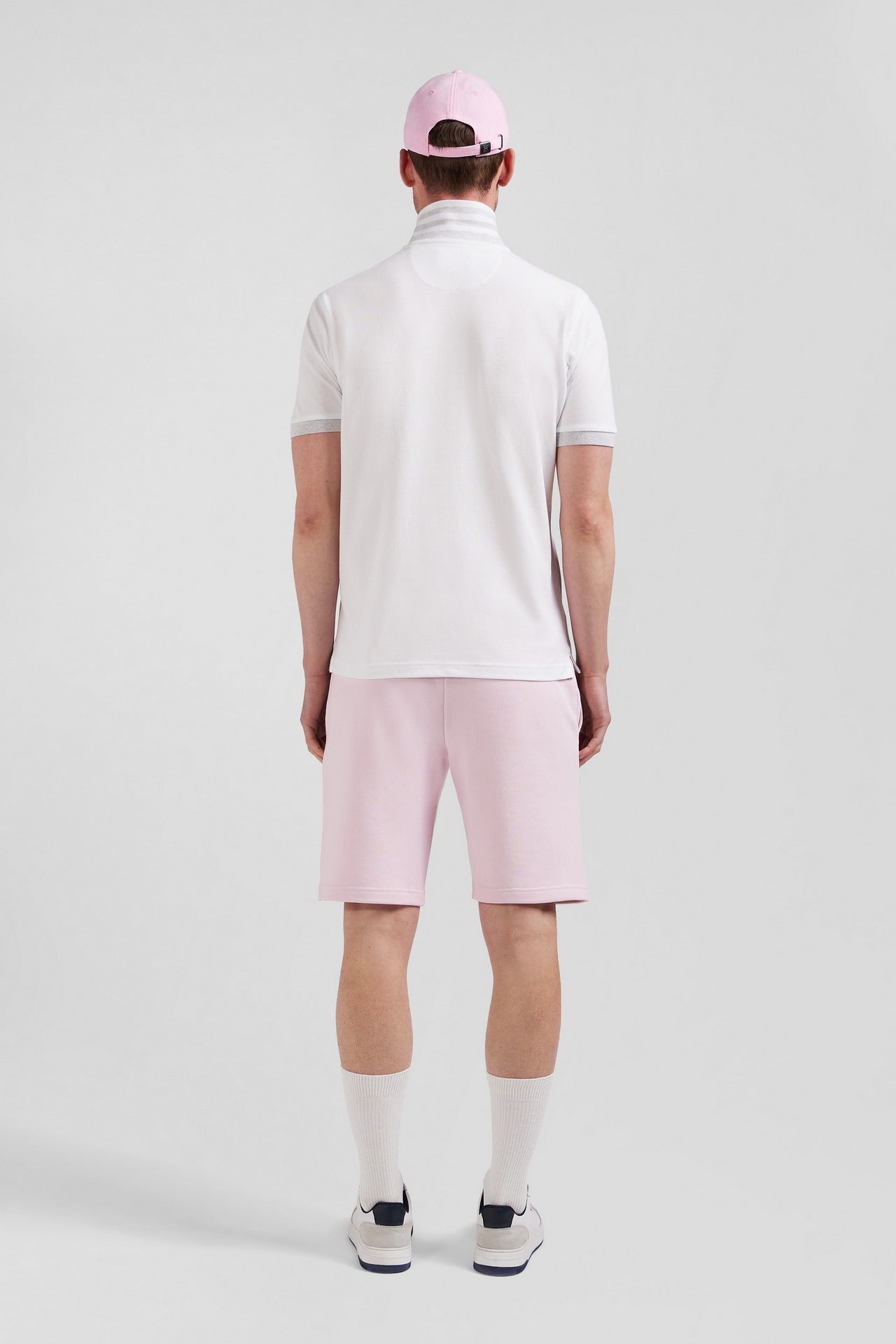 White short-sleeved polo shirt