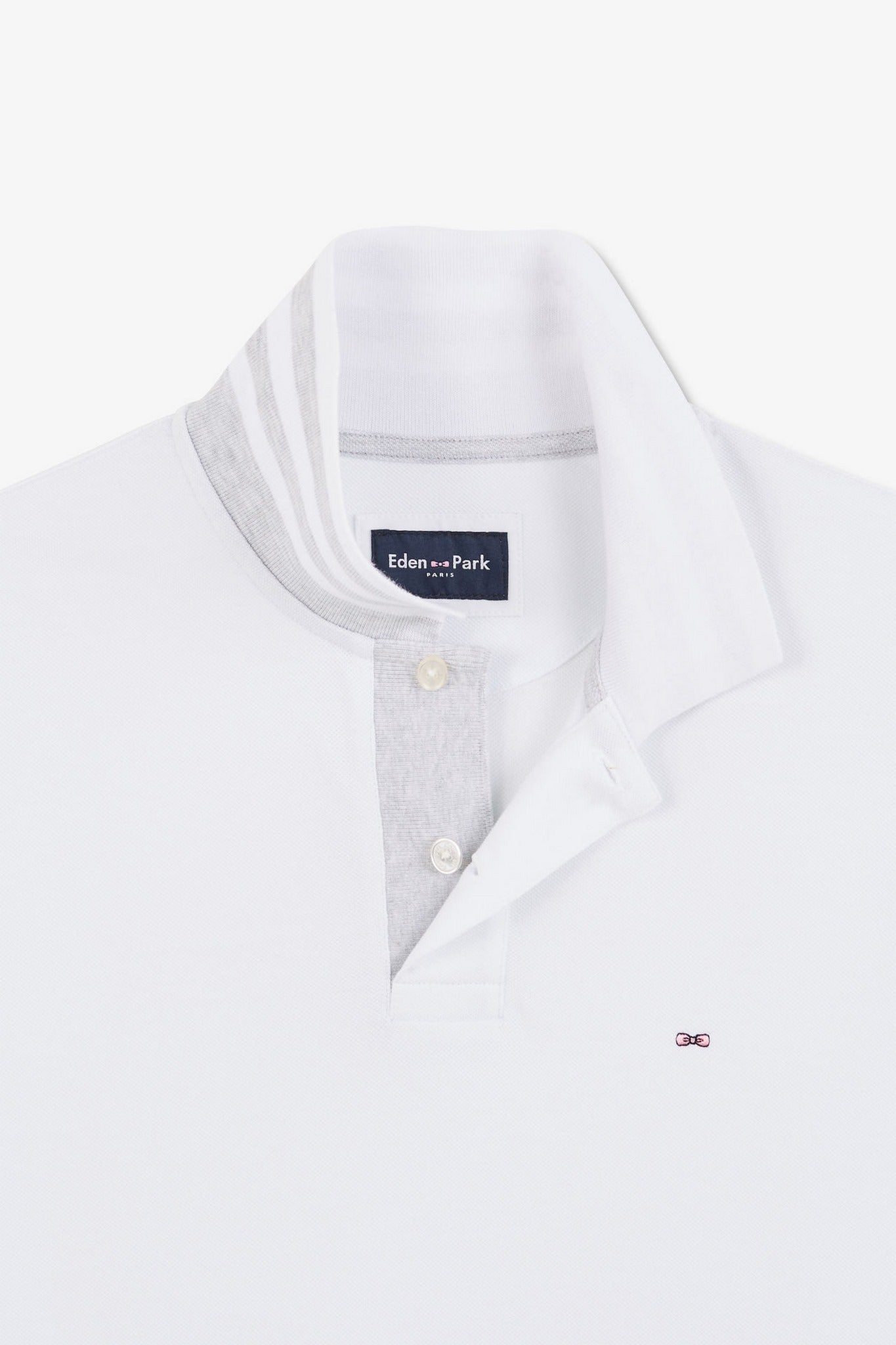 White short-sleeved polo shirt