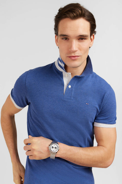 Polo bleu à manches courtes - Image 3