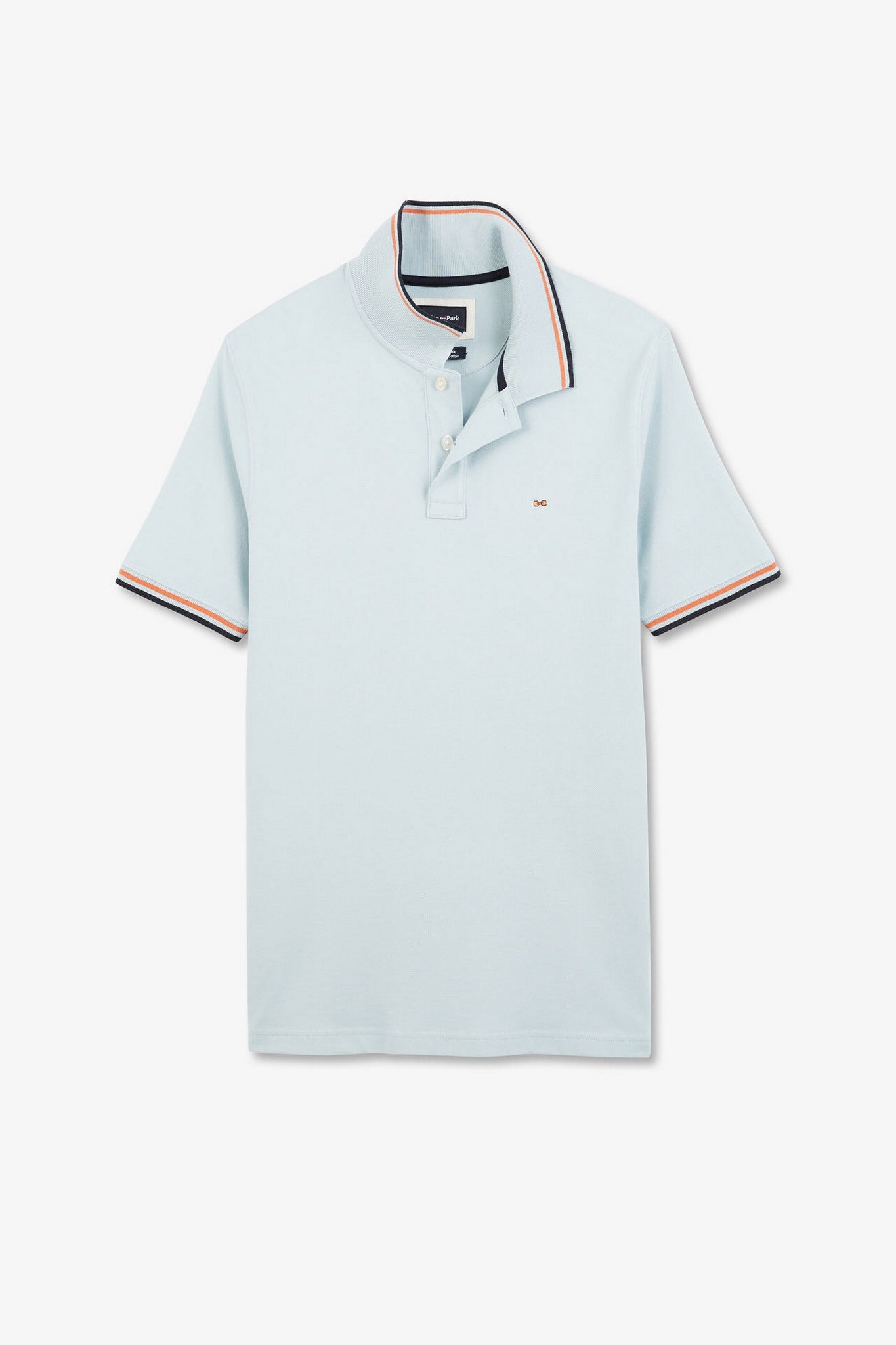 Polo bleu clair en coton Pima
