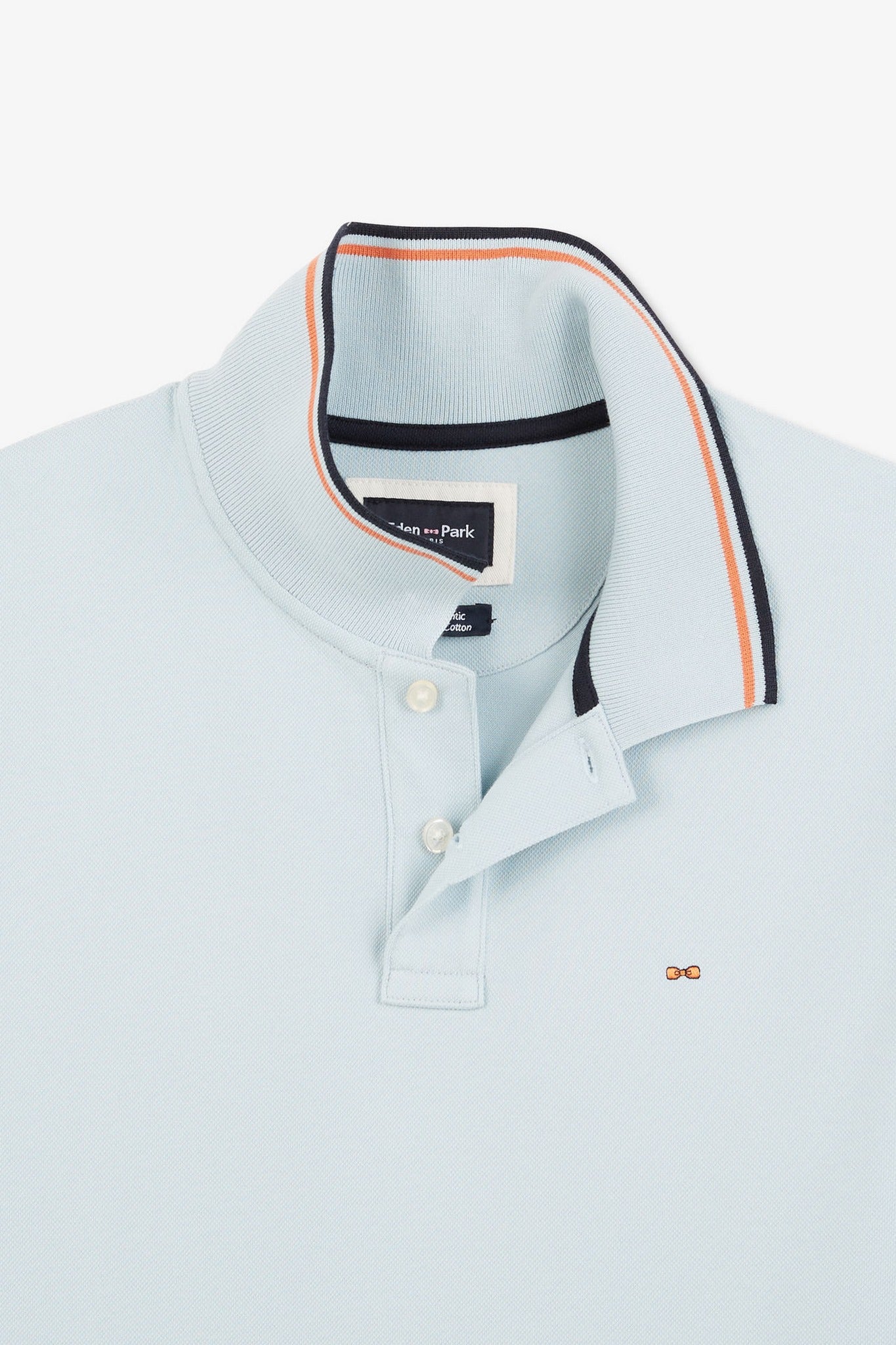 Polo bleu clair en coton Pima