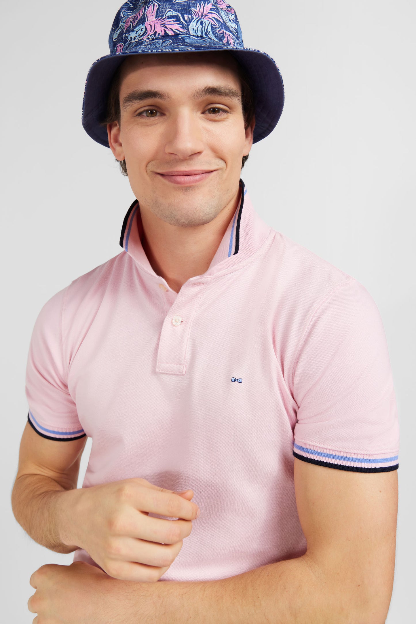 Polo rose en coton Pima