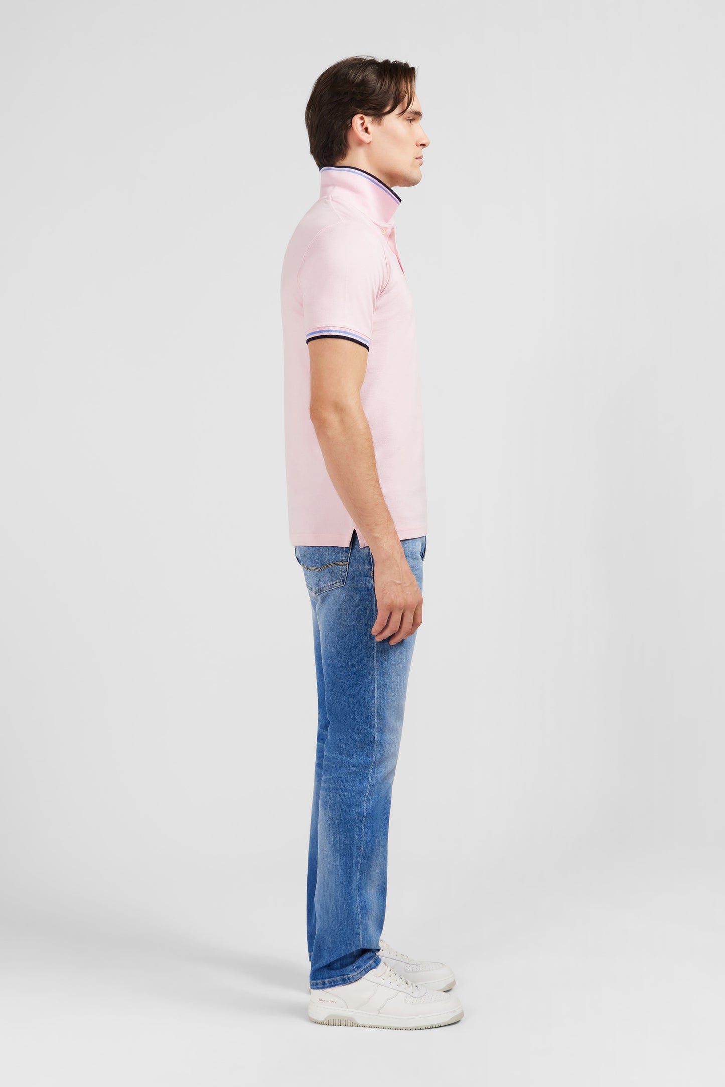 Polo rose en coton Pima