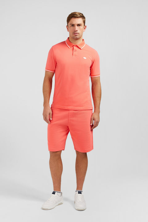 Pink short-sleeved polo shirt - Image 1