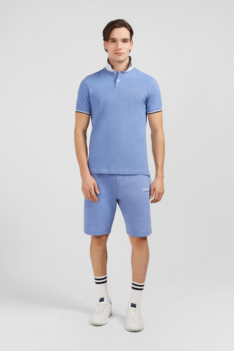 Polo bleu clair manches courtes uni - Image 1