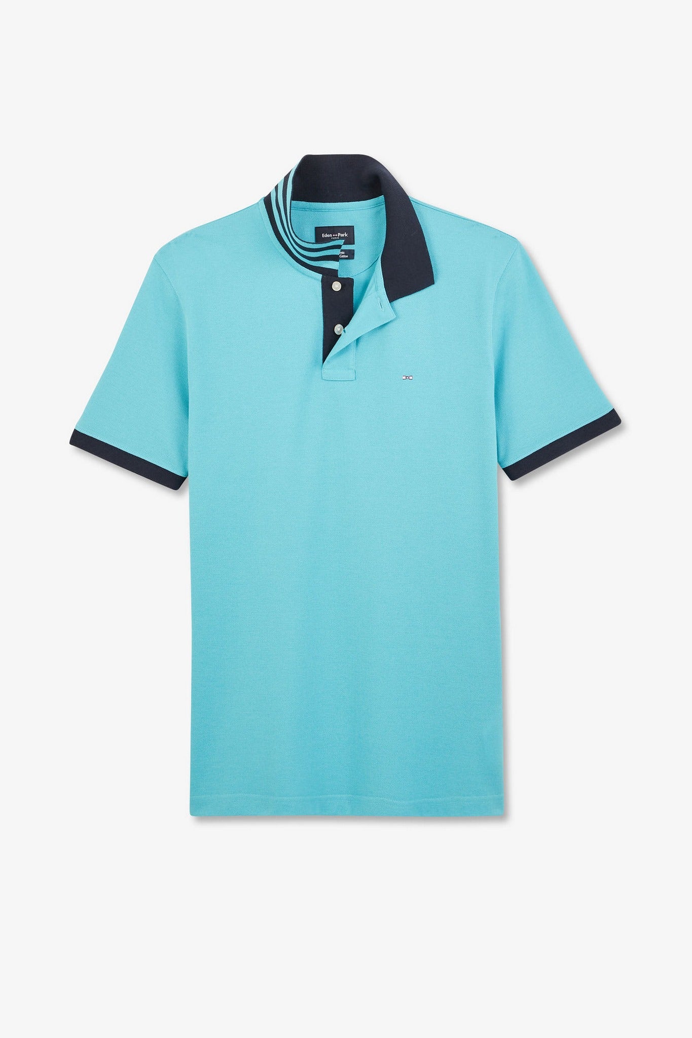 Polo online bleu turquoise