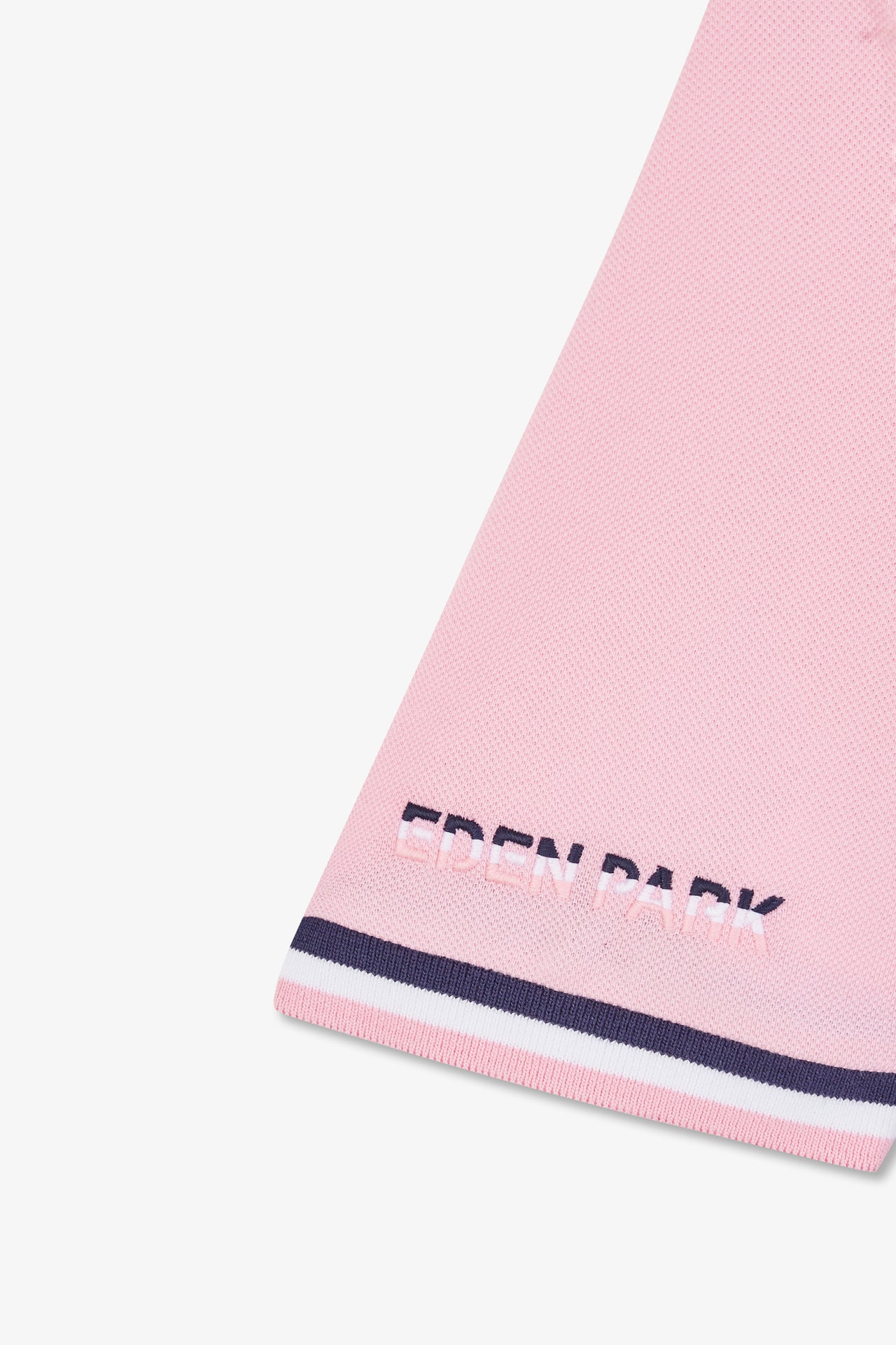 Pink colour-block polo shirt in cotton pique with XV de France embroidery