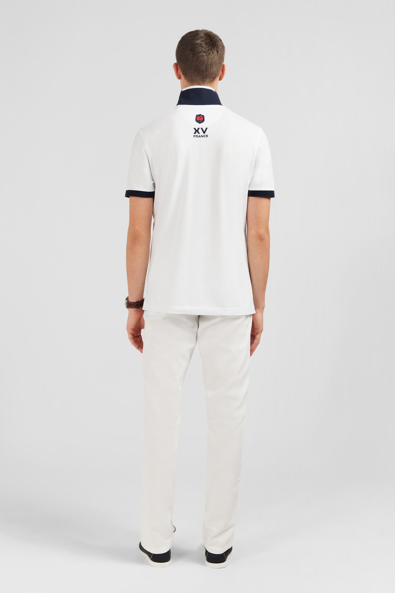 Polo blanc à manches courtes XV de France