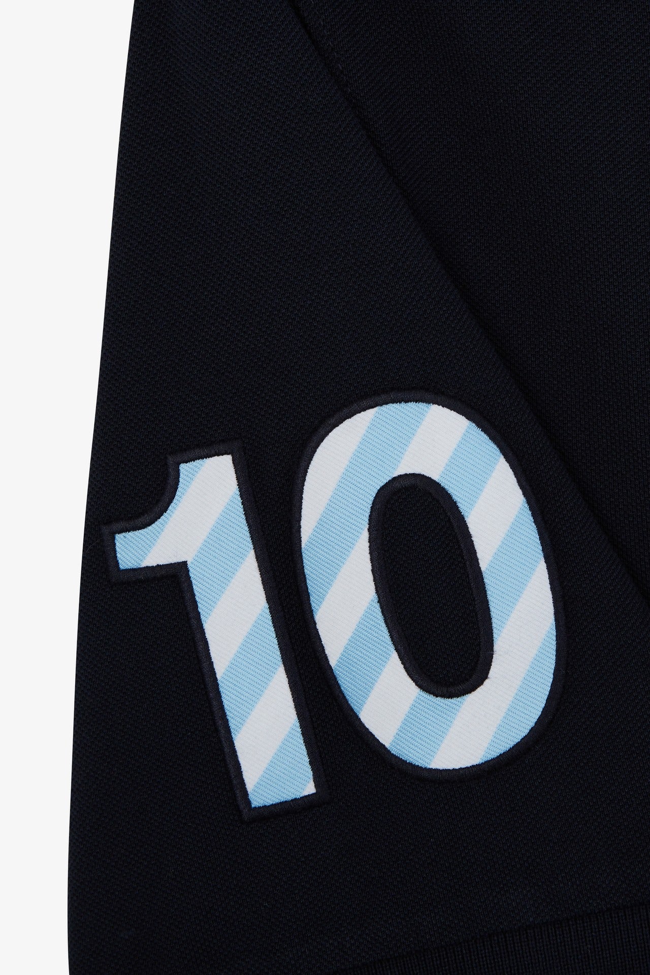 Polo bleu marine à manches courtes numéro 10