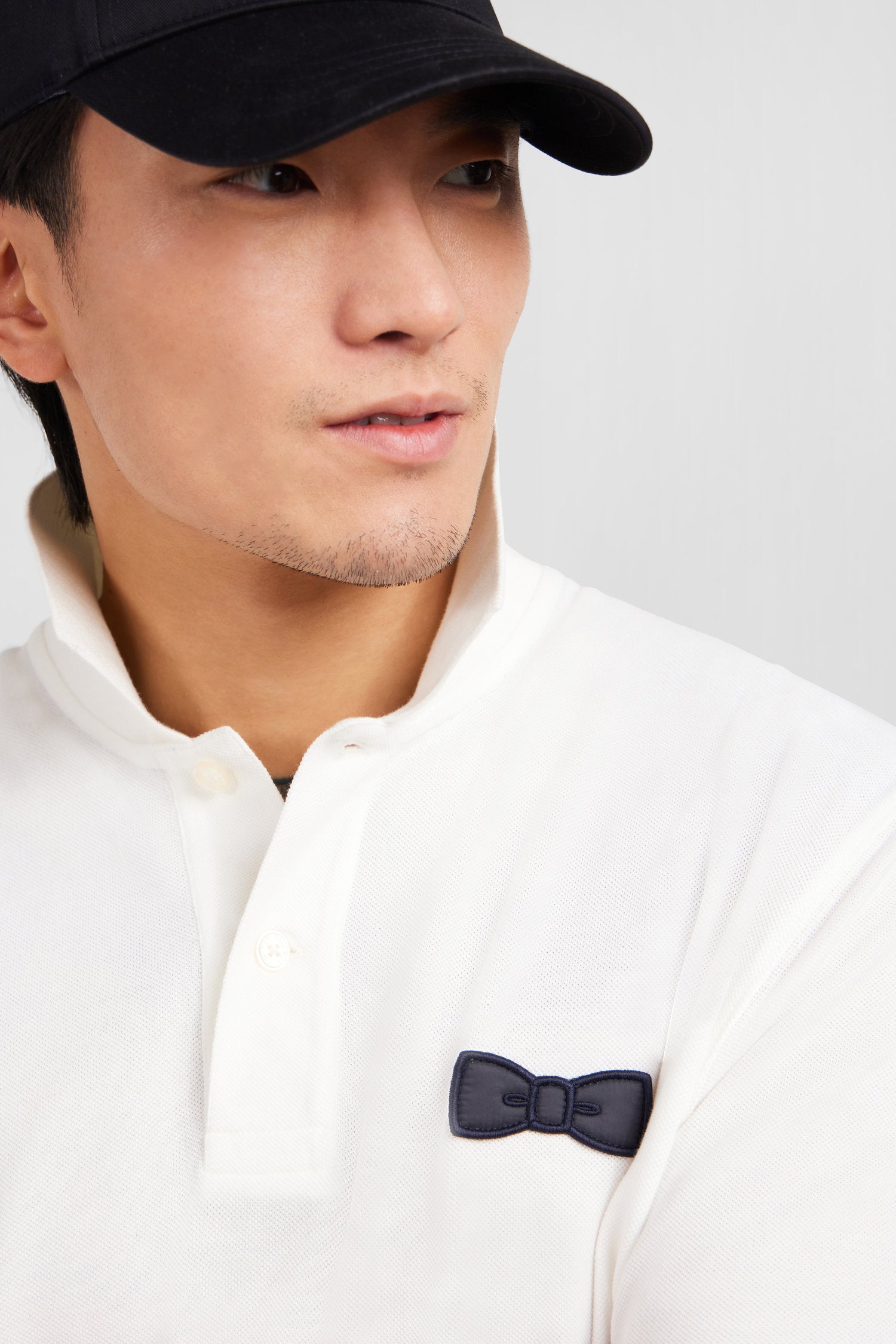 Polo blanc à manches courtes